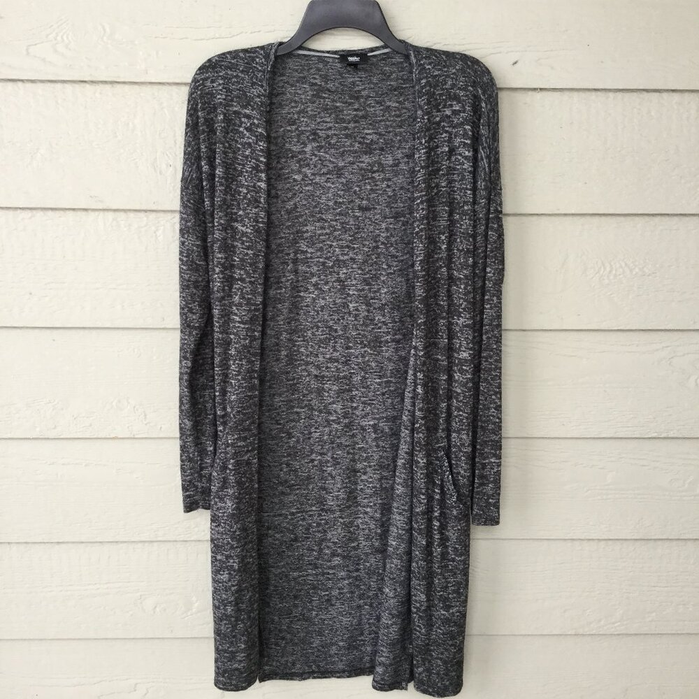 MASSIMO Dark Heather Grey Open Front Cardigan